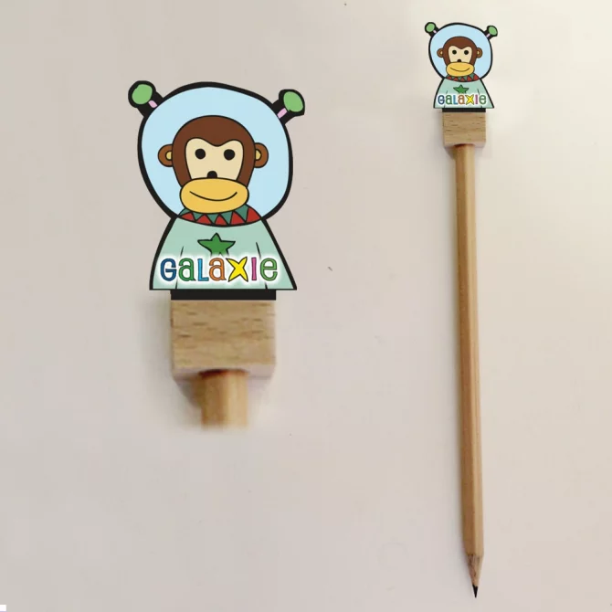 air Reassure ink Wooden pencil spaceman with Galaxie logo - TOBOGA Eshop